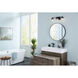 Hinton 3 Light 25 inch Matte Black Bath Vanity Wall Light